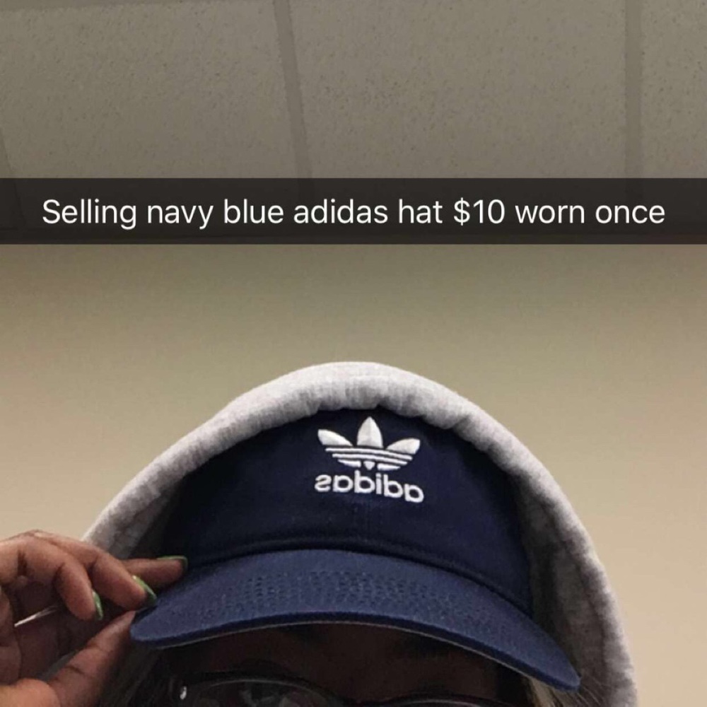 Navy blue adidas hat